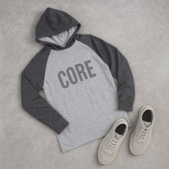 هودی مردانه طوسی مدل Z110