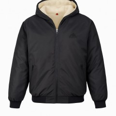 سوییشرت مردانه مشکی داخل تمام خز مدل adidas-مشکی