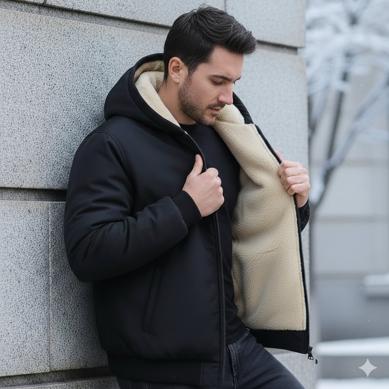 کاپشن مردانه داخل تمام خز مدل Adidas