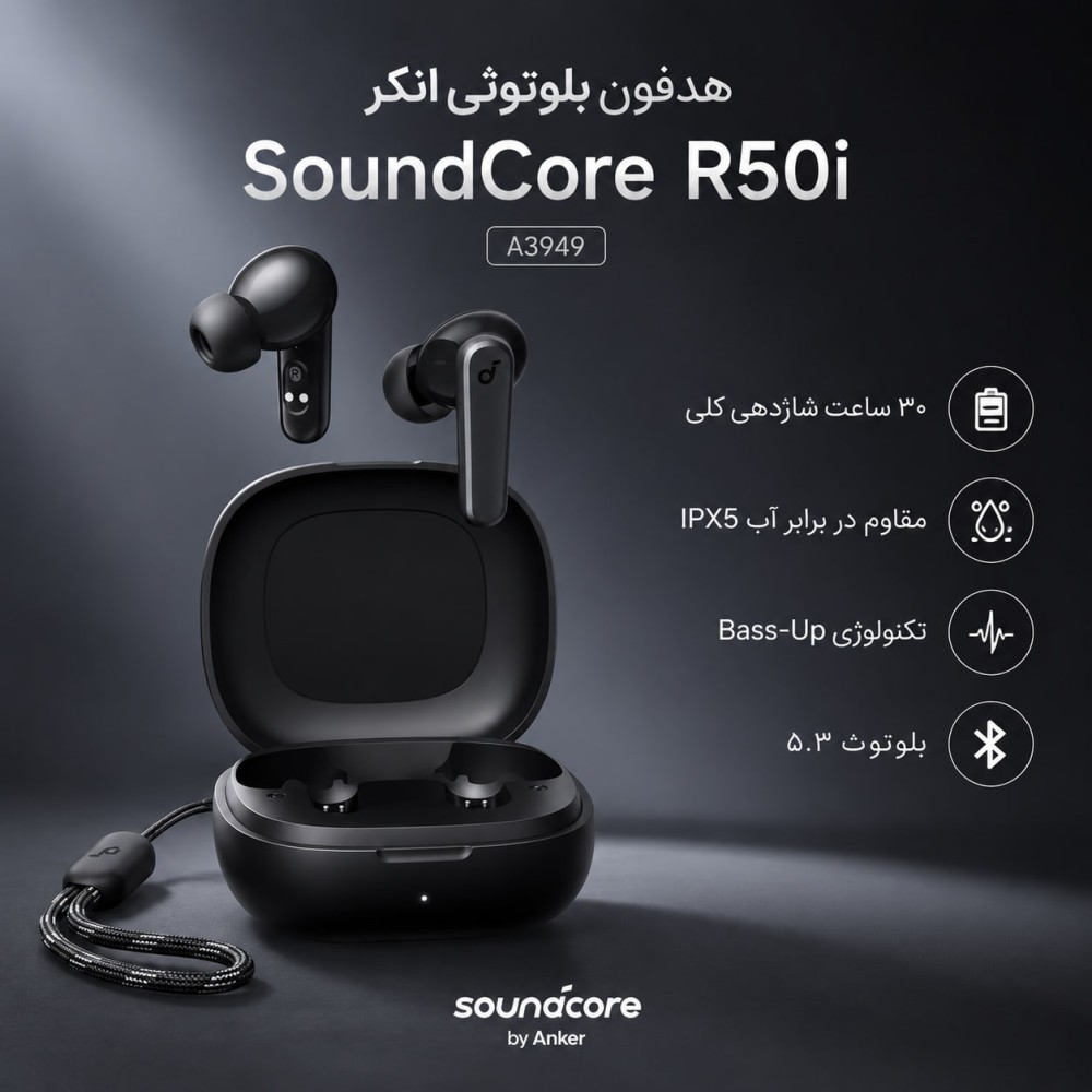 هدفون بلوتوثی انکر مدل SoundCore R50i A3949