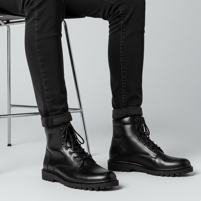 نیم بوت مردانه مدل Bershka