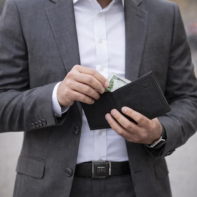 ست مردانه کیف و کمربند مدل M101