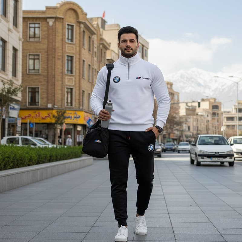 ست دورس و شلوار BMW مردانه طرح MPower