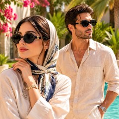 عینک آفتابی فریم گرد مدل miu miu