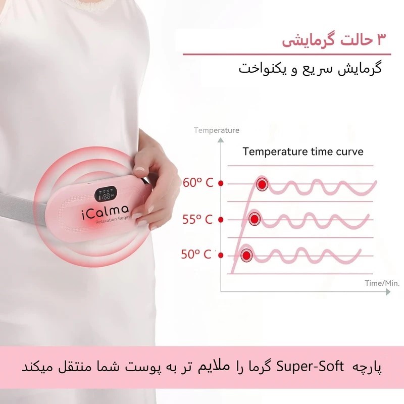 دستگاه ماساژور شکم هوشمند حرارتی و لرزشی قابل حمل