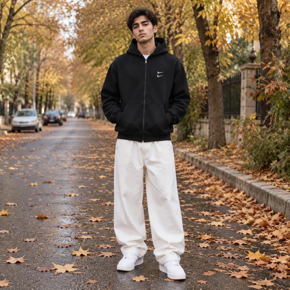 سوئیشرت دورس کلاهدار مردانه نایکی مدل Double Nike ( در 4 رنگبندی )