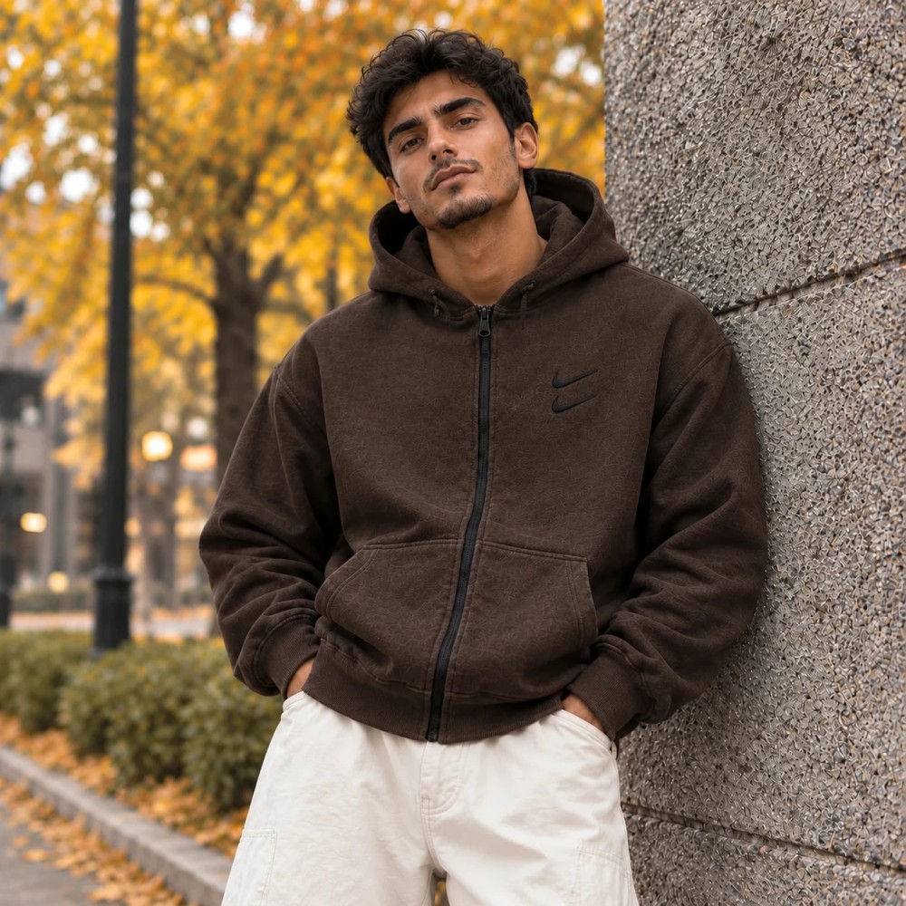 سوئیشرت دورس کلاهدار مردانه نایکی مدل Double Nike ( در 4 رنگبندی )