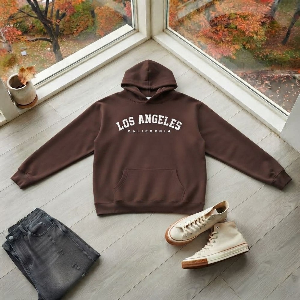 هودی کلاهدار و جیب دار مردانه زنانه مدل Los Angeles
